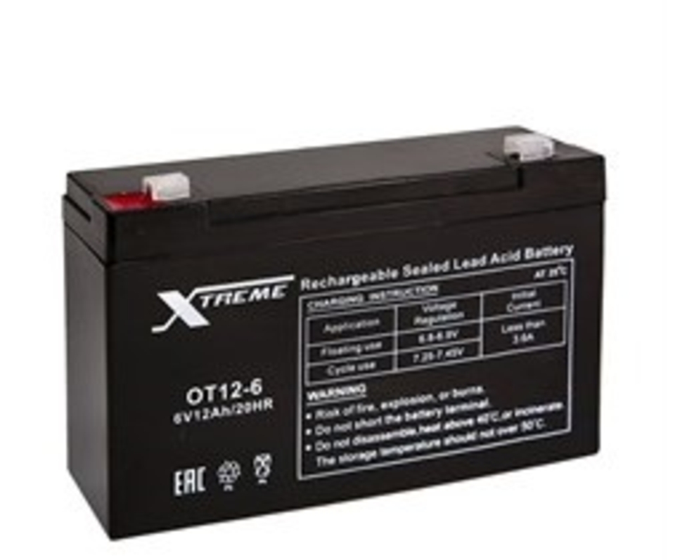 АКБ Moto Xtreme VRLA 6V (12 А/ч) OT12-6
