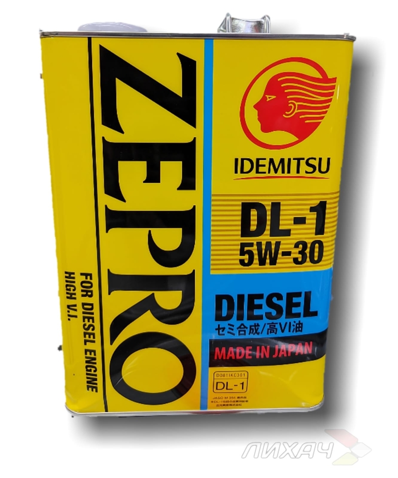 Масло моторное IDEMITSU ZEPRO DIESEL DL-1 5W-30 ACEA C2-08 4л. (2156-004)