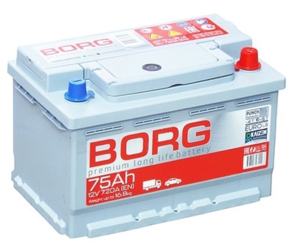 Аккумулятор BORG Premium LB3,0 75 Ач.о.п.