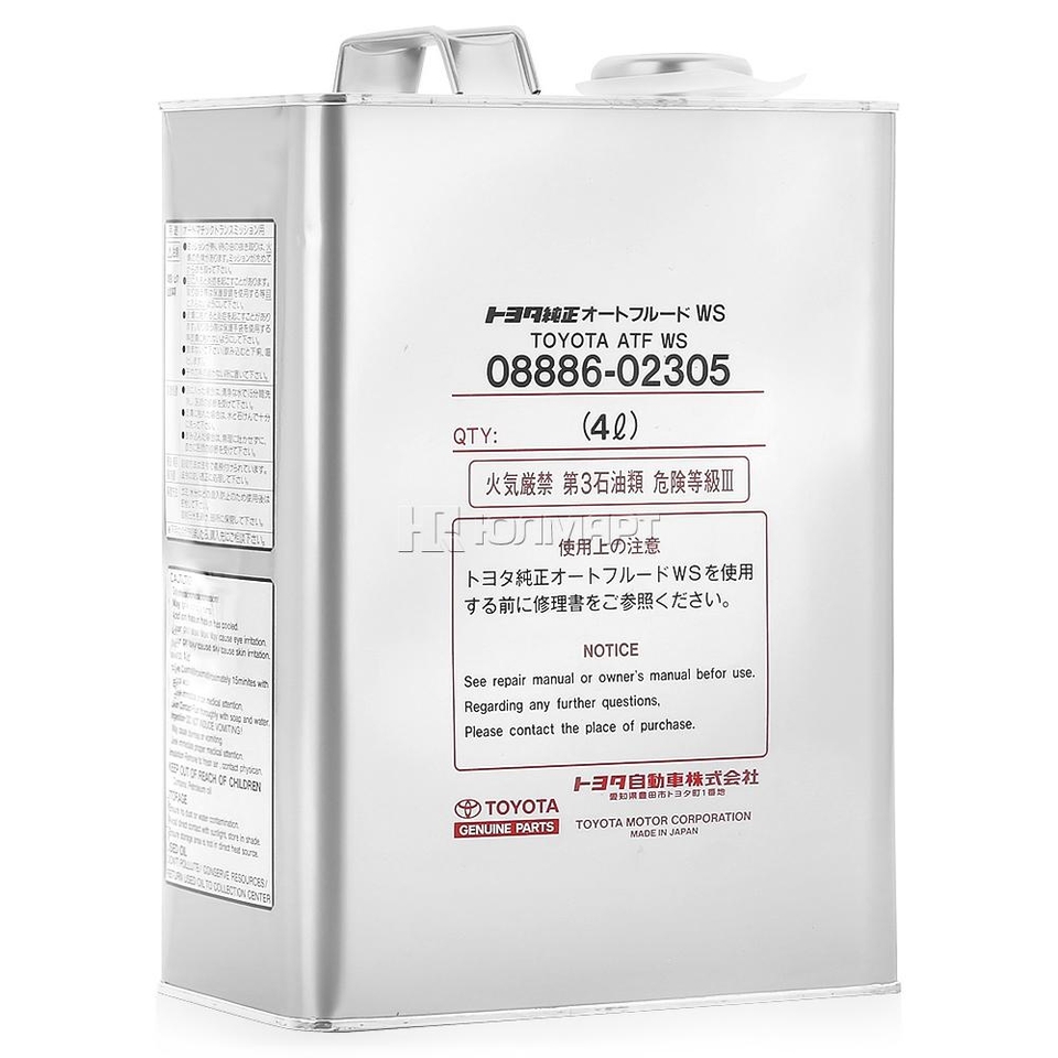 С/жидкость TOYOTA ATF WS 4л (08886-02805)