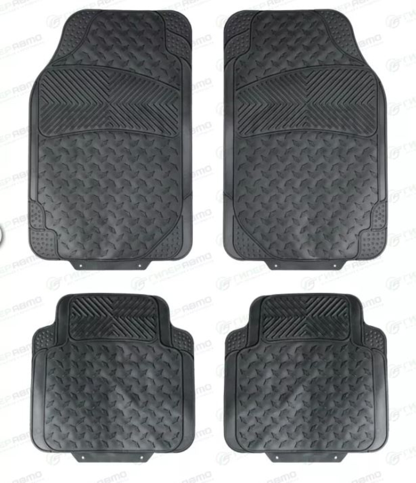 Коврик автомобильный в багажник CarFort "MotoRed4" резина black