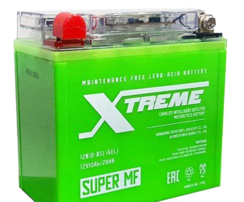 АКБ Moto Xtreme 12N10-BS iGEL (10 А/ч) индик пр