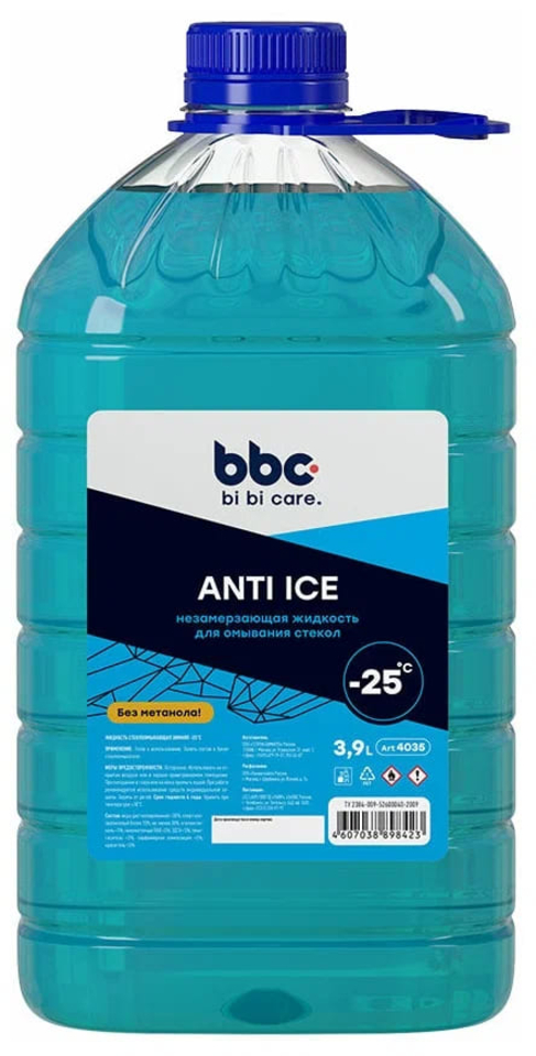 Жидкость стеклоомывающая зимняя-25 bi bi care 3.9л