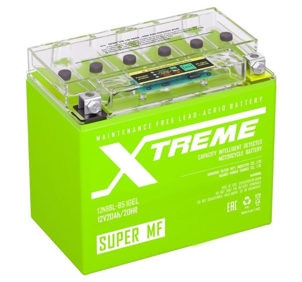 АКБ Moto Xtreme 12N8BL-BS iGEL (8 А/ч) обр