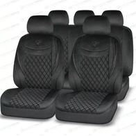 Авточехлы ELEGANT черный SRS AIRBAG, 5мм. поролон, 6 молнии, 11 предметов ELG1000