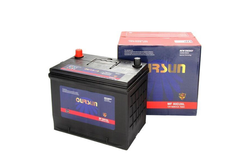 Аккумулятор OURSUN JIS MF80D26L 70Ач