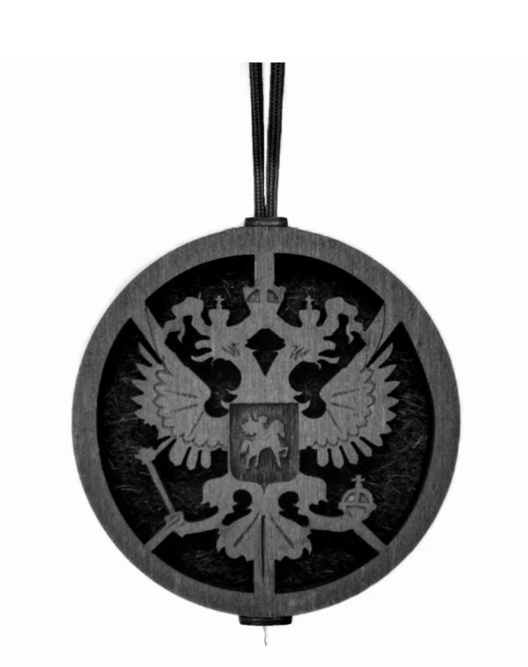 Ароматная подвеска Герб в черном цвете