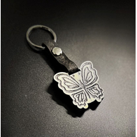 Брелок( ключ для домофона) Бабочка в черно-белом цвете