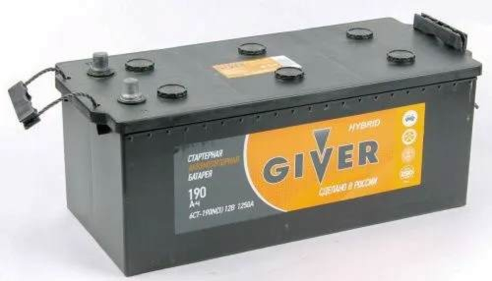Аккумулятор GIVER HYBRID 6CT-190 (3) евро конус