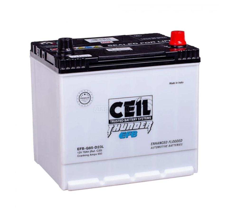 Аккумулятор CEIL JIS EFB-Q85-D23L 70 Ач. 650 А.