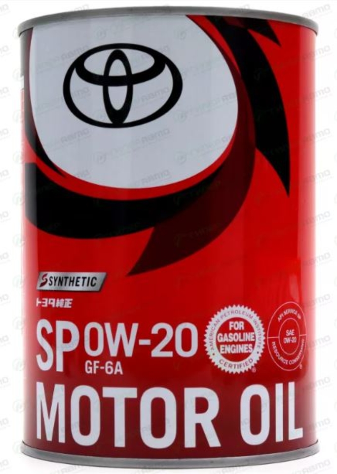 Масло моторное Toyota SP/GF-6A синтетика 0w20 1л