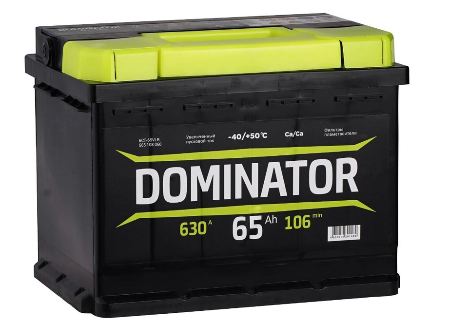 Аккумулятор Dominator 6СТ-65 ( LR)