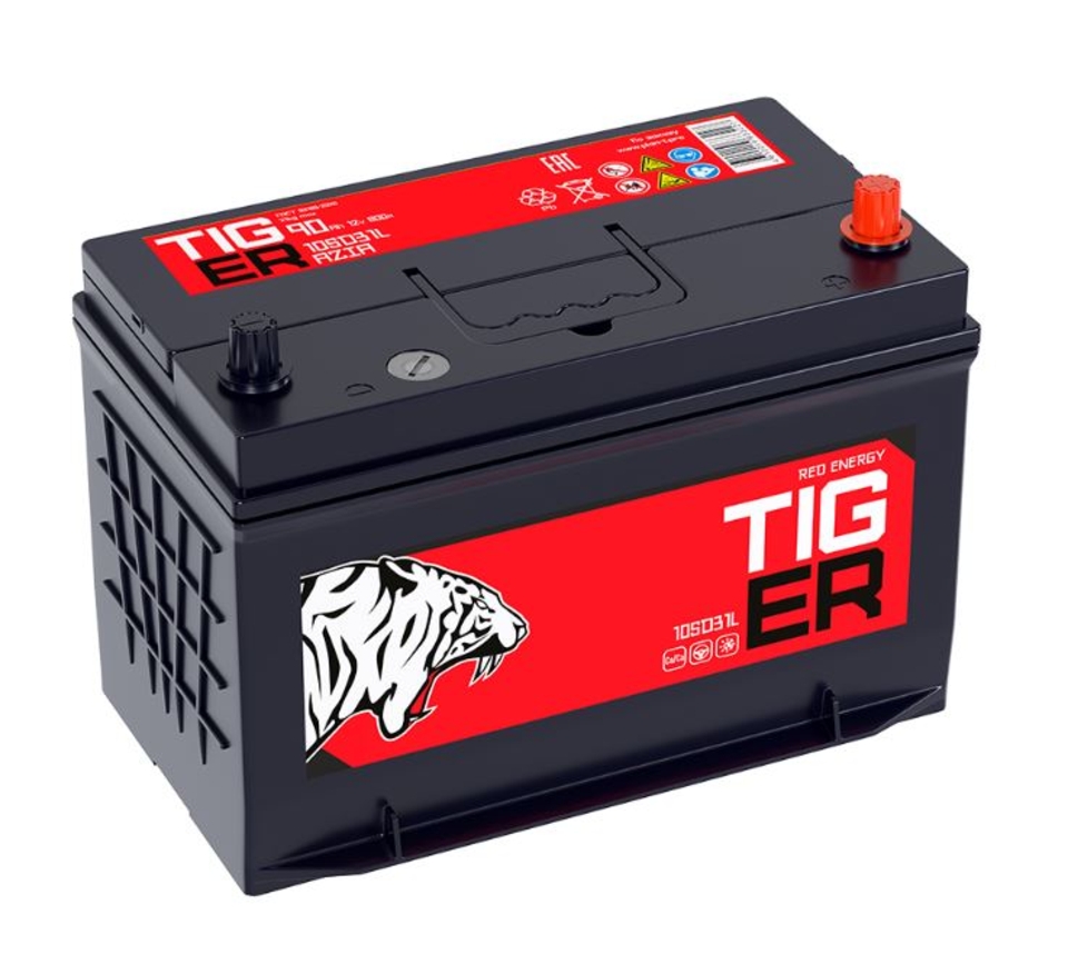 АКБ TIGER Red Energy 90 обр. (105D31L. PS) 90Ач 800А