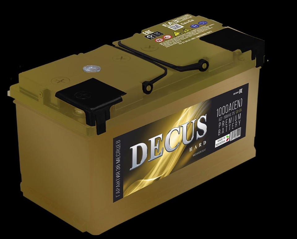 Аккумулятор Decus 6CT-110L 110АЧ 1000А (золото)
