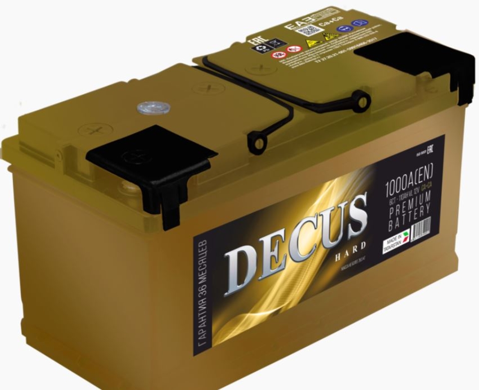 Аккумулятор Decus 6CT-110R 110АЧ 1000А (золото)