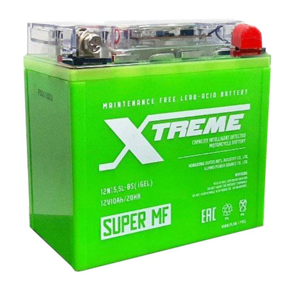 АКБ Moto Xtreme 12N5.5L-BS iGEL 5.5А/ч) обр