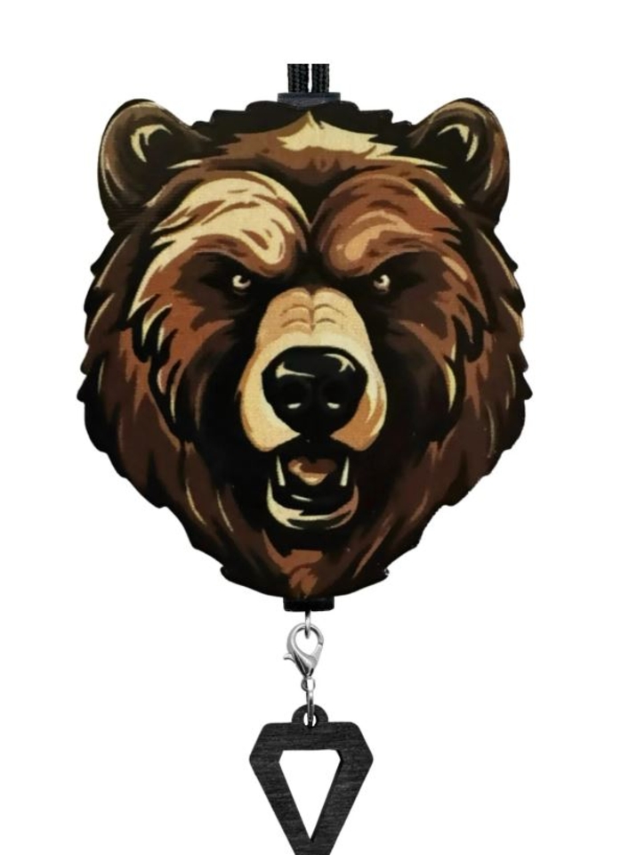 Ароматная подвеска цветная Медведь Гризли