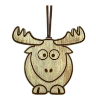 Ароматная подвеска  Лось в коричнево-белом цвете