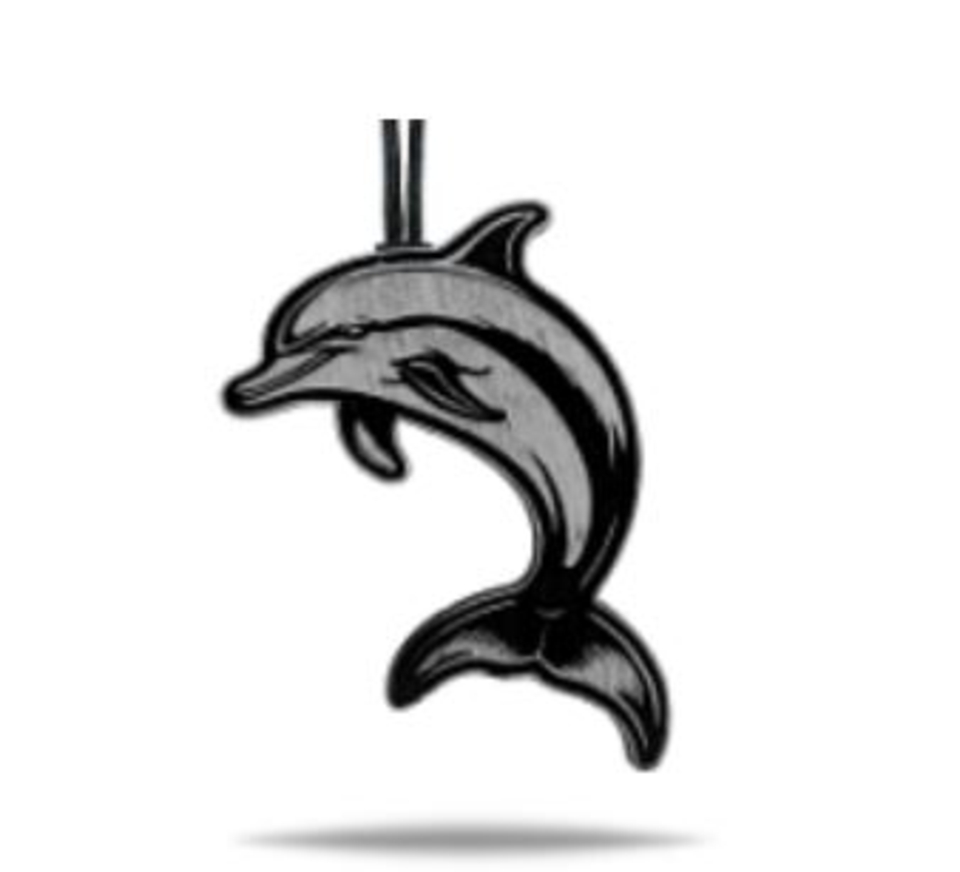 Ароматная подвеска Дельфин в черно-белом цвете