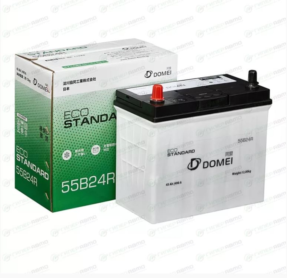 Аккумулятор DOMEI eco standard 55B24R 45Ач 490А