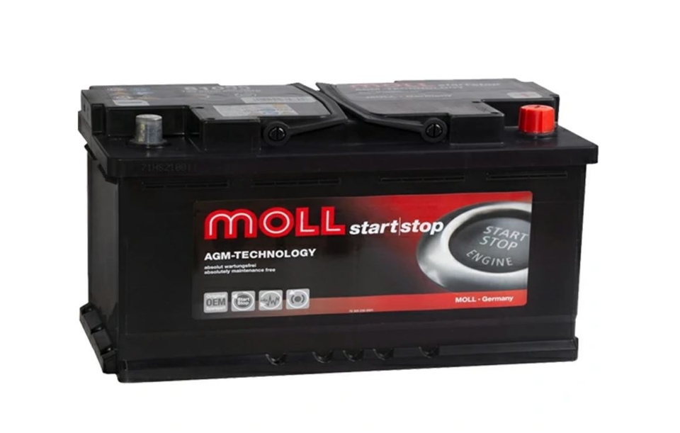 Аккумулятор MOLL L5.0 AGM 95Ач. 850А. (80095)