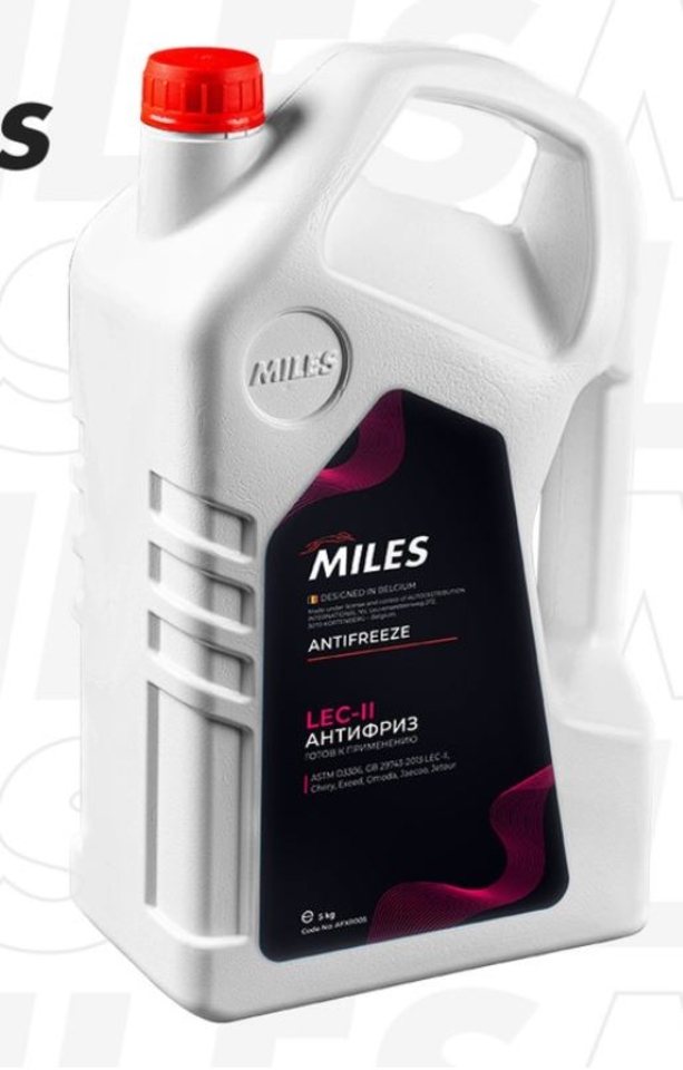 Антифриз MILES LEC-2 (розовый) -50 C. 5 л. AFXR005 (для китайских авто)