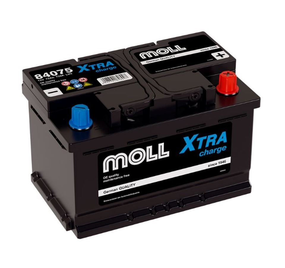 Аккумулятор MOLL XTRA CHARGE L3.0 обр. 75Ач. 720А. (84075)