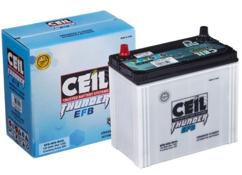 Аккумулятор CEIL JIS EFB-N55-B24R 50 Ач 520 А.