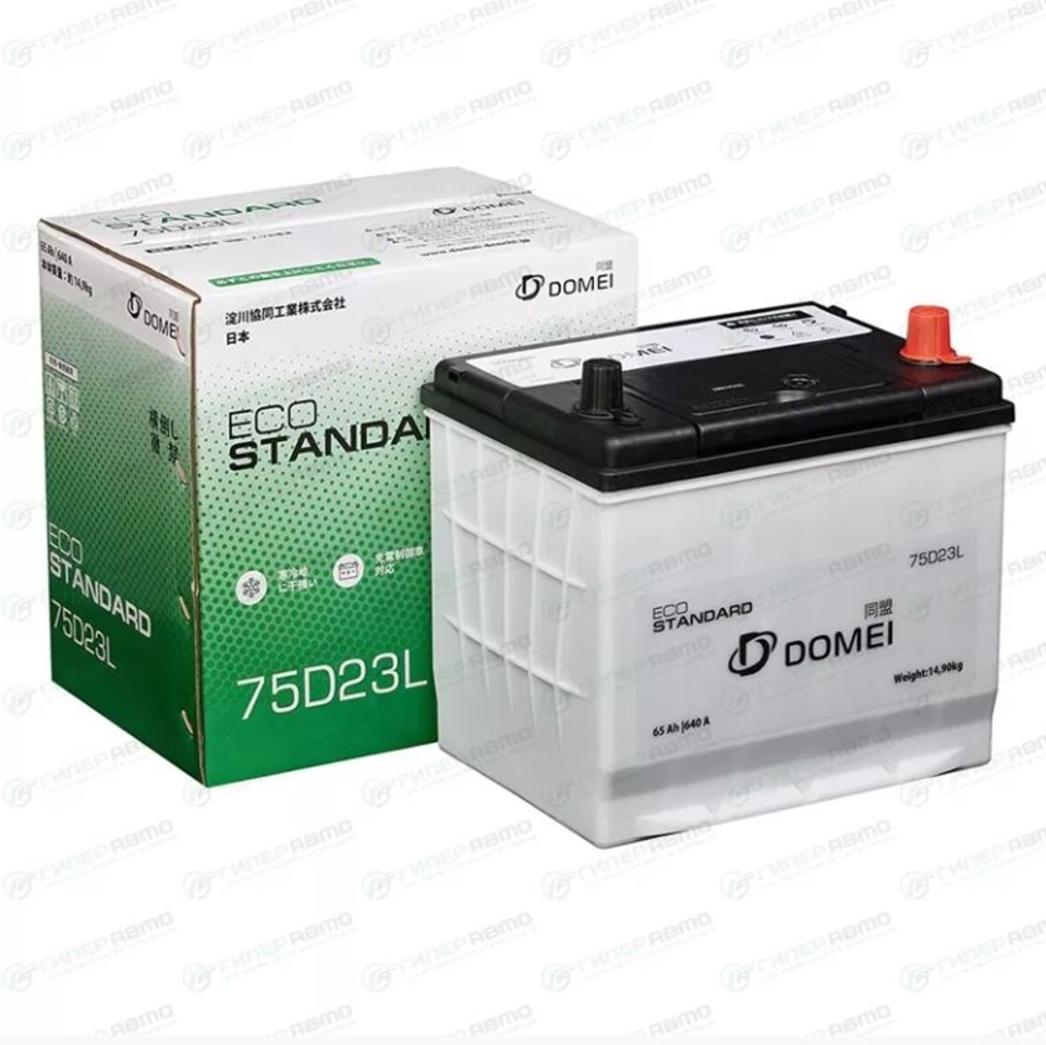Аккумулятор DOMEI eco standard 75D23L 65Ач 640А