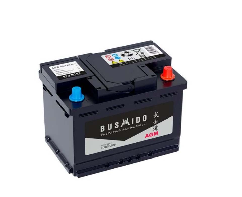 Аккумулятор BUSHIDO AGM 65 обр (L2,0) 65Ач 680А