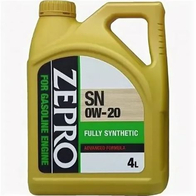 Масло моторное ZEPRO FULLY-SYNTHETIC SN 0W20 4л (пластиковая канистра) 30011331-004