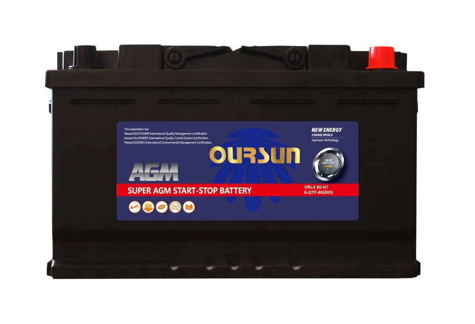 Аккумулятор OURSUN DIN AGM VRL4 (80-H7) (L4.0) 80Ач 800А