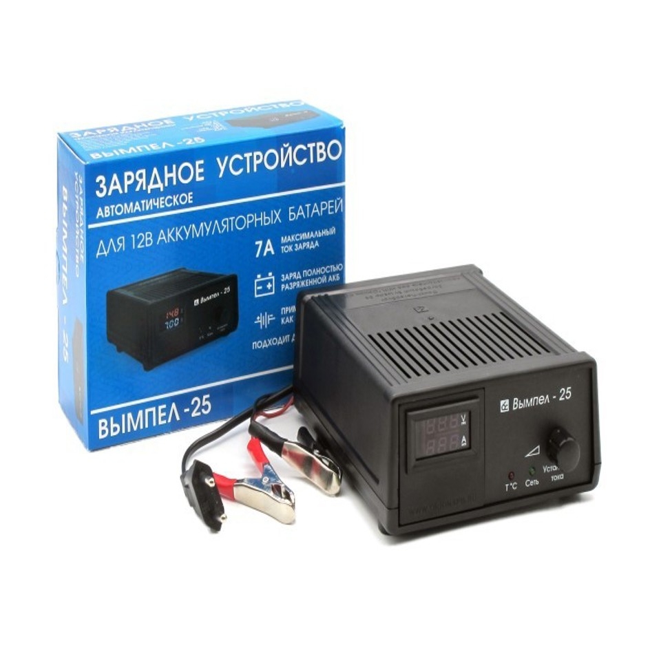 Зарядное устройство "ВЫМПЕЛ-25" (автомат, 0-7А, 14,8В, LED амперметр/вольтметр)