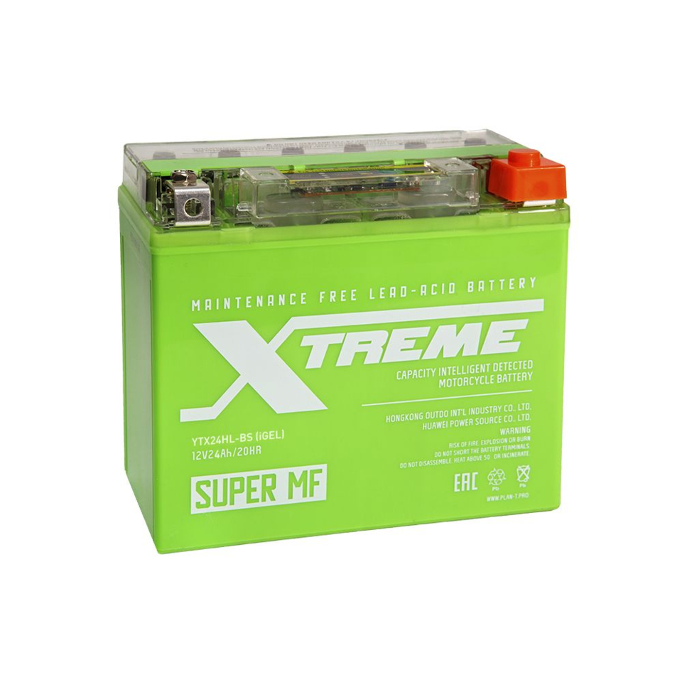 АКБ Moto Xtreme UTX24HL-BS iGEL (22 А/ч) индик обр.