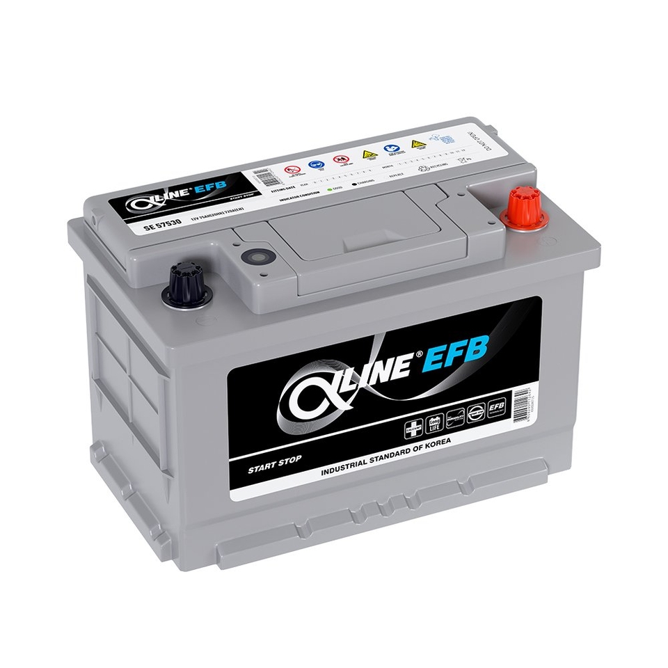 Аккумулятор ALPHALINE EFB 75 обр (SE 57530 L3.0) 75Ач 720А